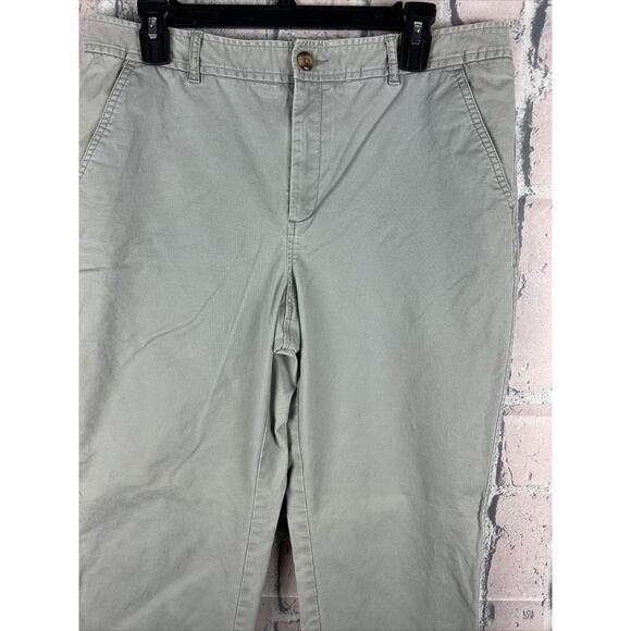 L.L Bean Favorite Fit Womens Casual Chino Pants Light Green Size 12 - Picture 4 of 12